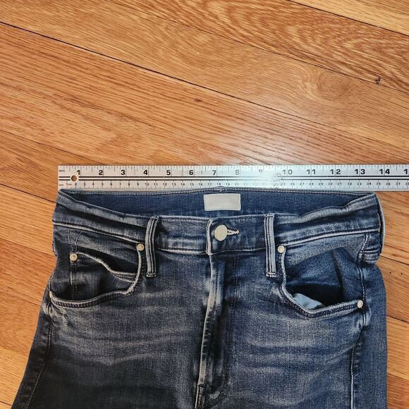 Mother The Dazzler Hoover Straight Leg High Waist Jeans, Sz 26 - Picture 8 of 9